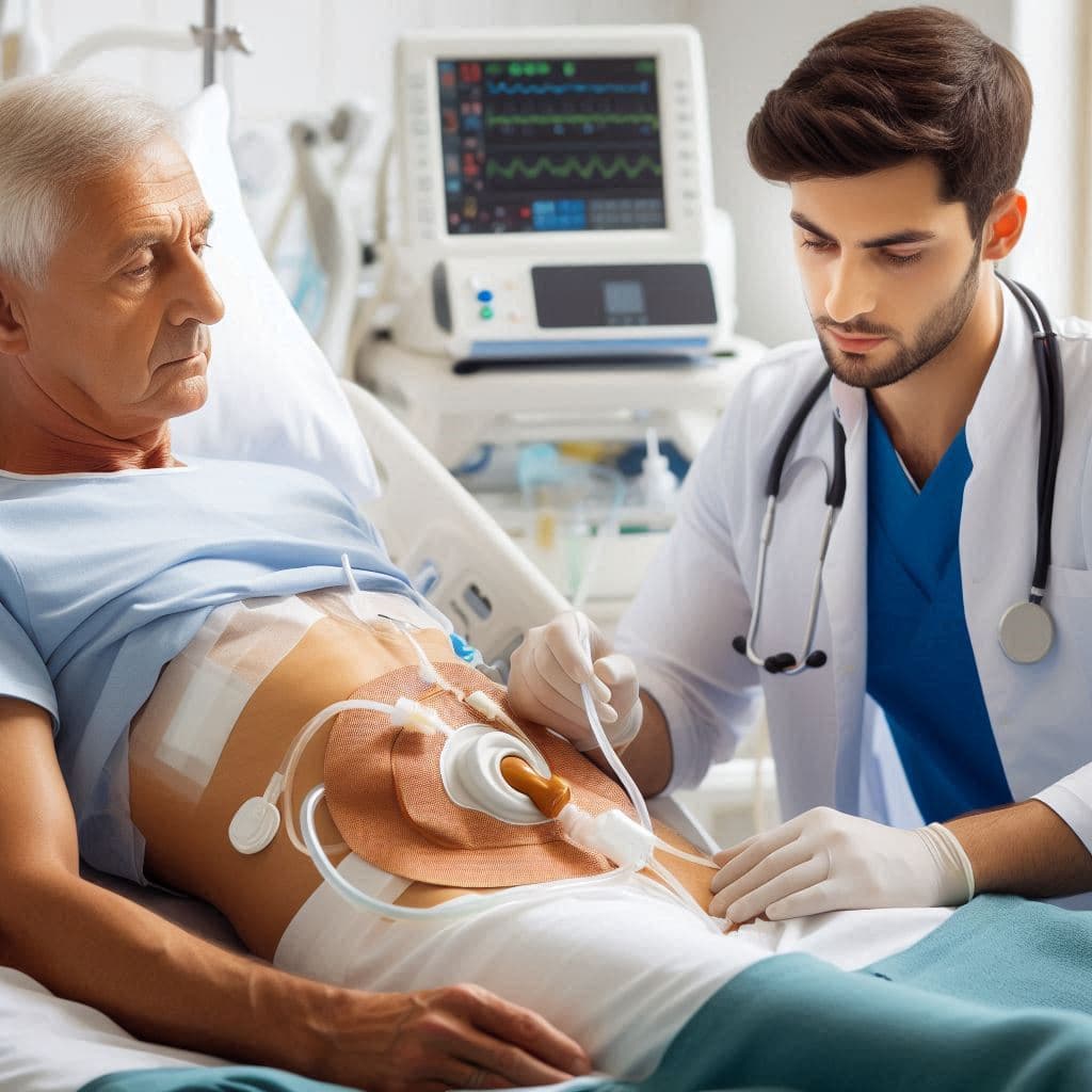 Specialty nursing care for a patient at home